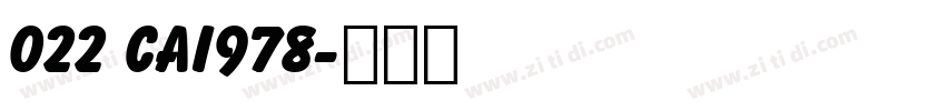 022 CAI978字体转换